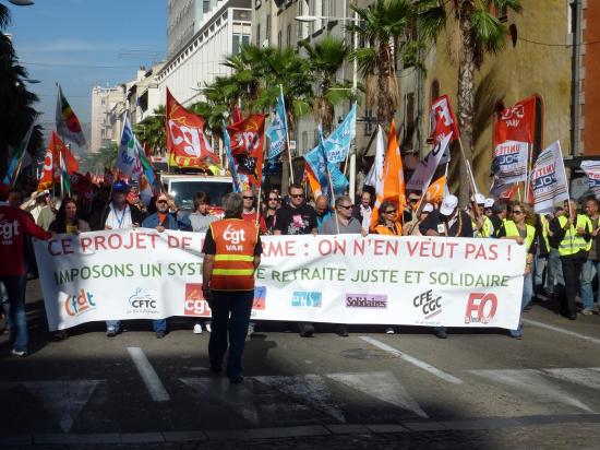 manifestation du 12 Octobre à toulon