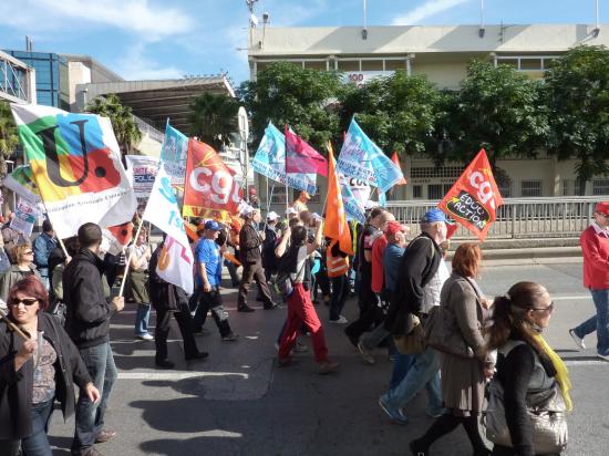 manifestation du 12 Octobre à toulon