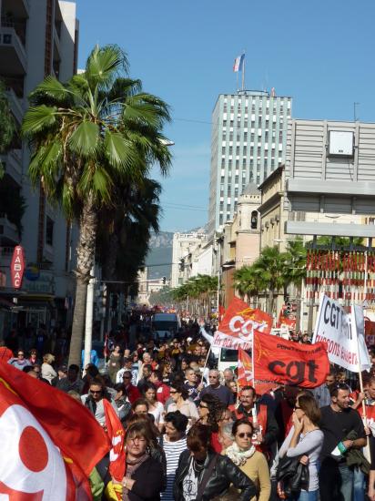 manifestation du 12 Octobre à toulon