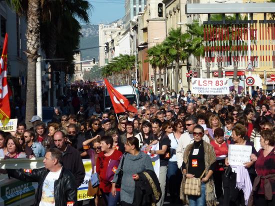 manifestation du 12 Octobre à toulon