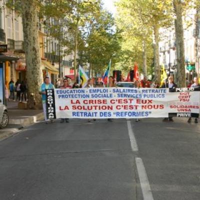 manifestation interpro 11 Ocotobre à Draguignan