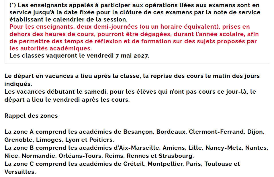 Calendrier 26 27 bis