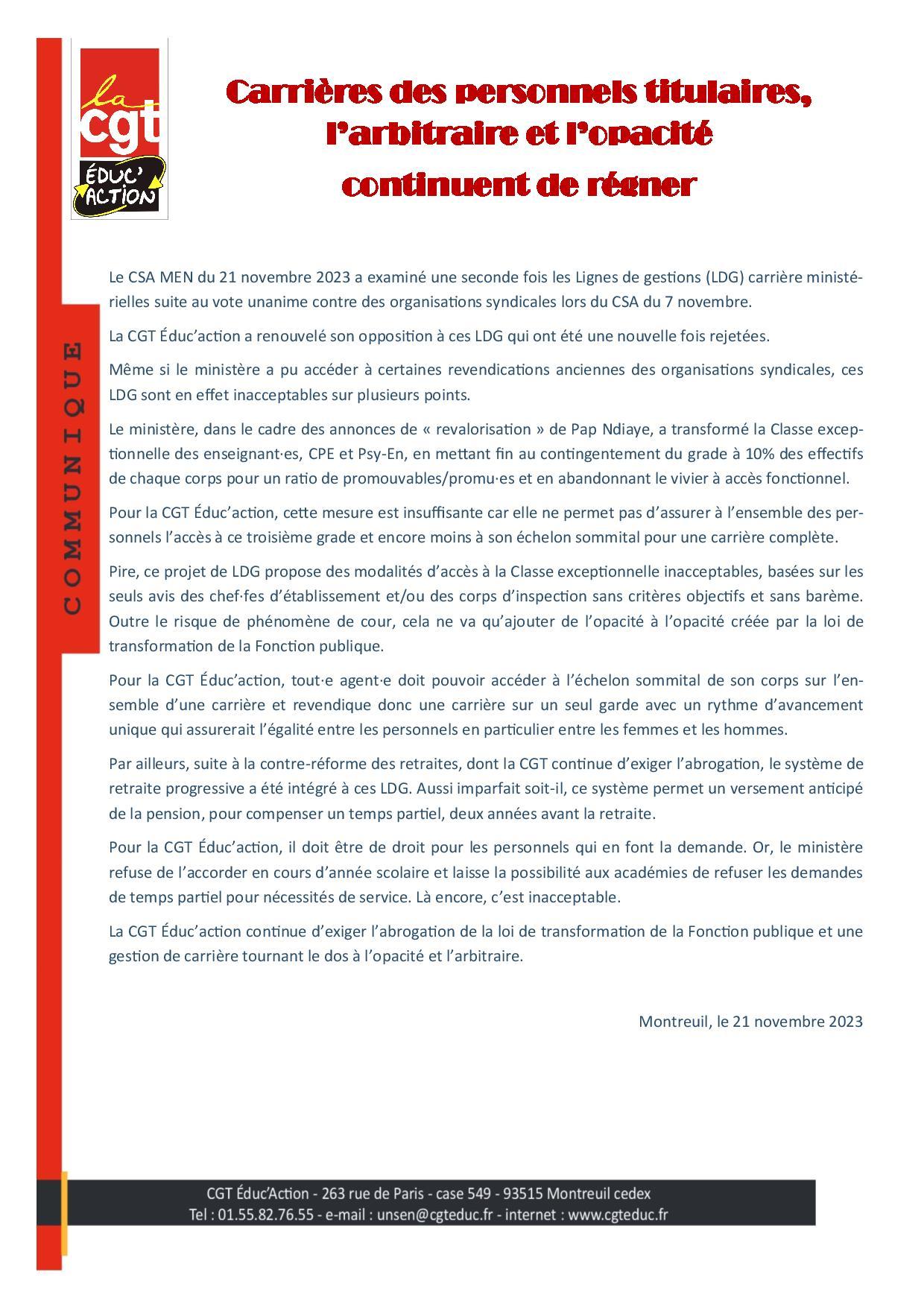 Carrieres des personnels titulaires page 001