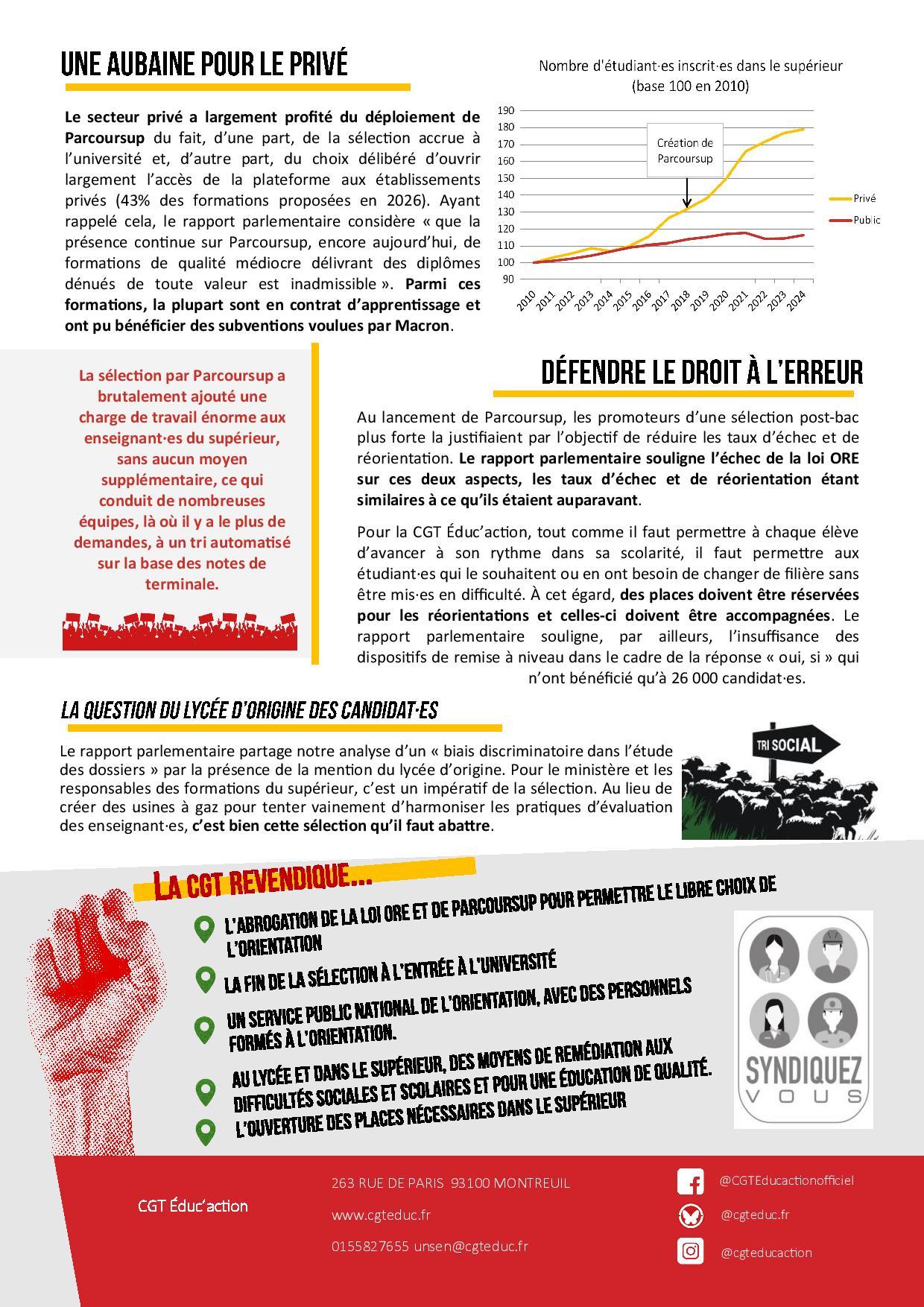 Tract parcoursup 2026 cgt educ et fercsup page 002